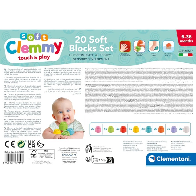 Set 20 Mattoncini per Costruzioni