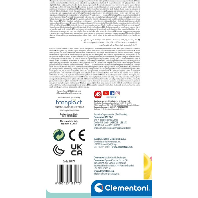 Clementoni Clemmy 20 Mattoncini per Costruzioni