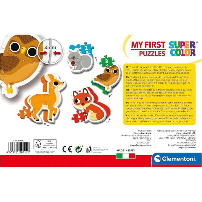 My First Puzzle Animali del Bosco - 3-6-9-12 Pezzi