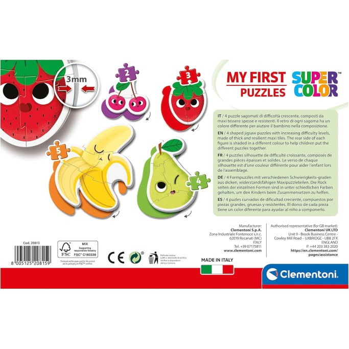 My First Puzzle-Frutta e Verdura-2-3-4-5 Pezzi