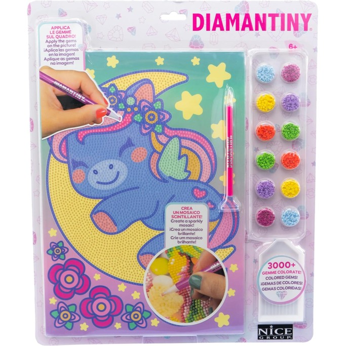 DIAMANTINY Design Art Kawaii Unicorno con Fiori