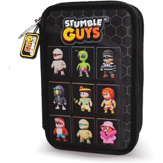 Astuccio 3 Zip Tinta Unita Stumble Guys