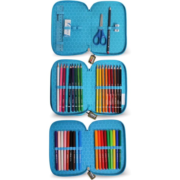 Astuccio 3 Zip Tinta Unita Stumble Guys