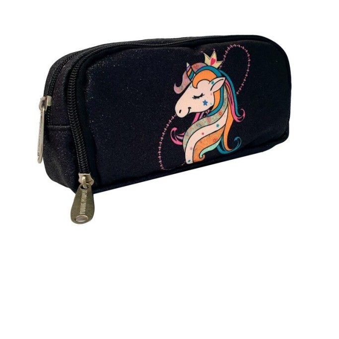 Astuccio Busta 3 Zip Tinta Unita Unicorno
