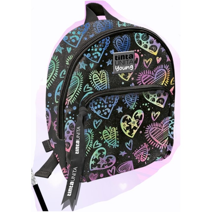 ZAINETTO YOUNG MINI IN TESSUTO GLITTERATO TINTA UNITA