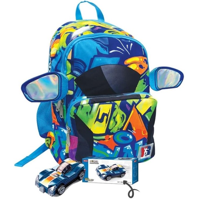 Zaino Starter Young People Boy fluo TINTA UNITA  + omaggio macchina mattoncini