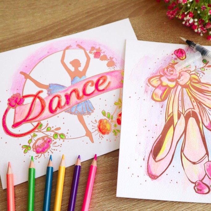 Maped CREATIV Attività acquerellabili a tema danza