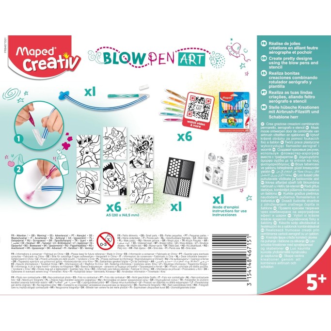 Maped CREATIV Set di 14 penne a forma di dente di leone