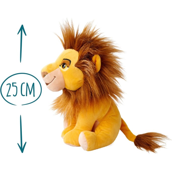 Simba - Disney Plush Originale di Mufasa, Lion King, 30° anniversario del Re Leone, peluche da 25 cm