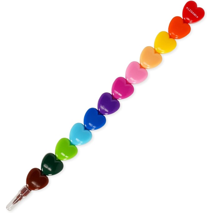 Legami 12 Pastelli Impilabili, Pastello a Forma di Cuore