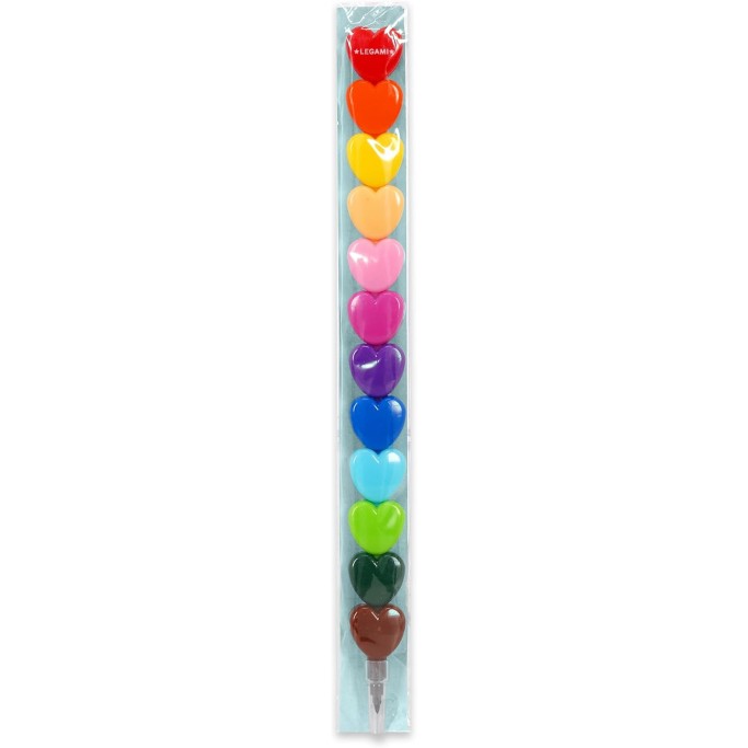 Legami 12 Pastelli Impilabili, Pastello a Forma di Cuore