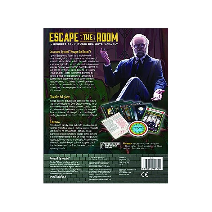 ThinkFun, Escape the Room, Il Mistero del Rifugio del Dott. Gravely