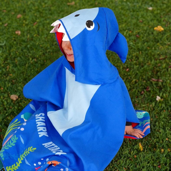 Legami Telo Mare Bambini, Poncho, Shark