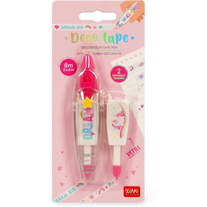 Legami Decoration Tape Pen, Nastro Decorativo Tema Unicorno