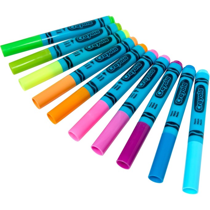 Crayola Pennarelli NEON, Set 10 Colori Brillanti