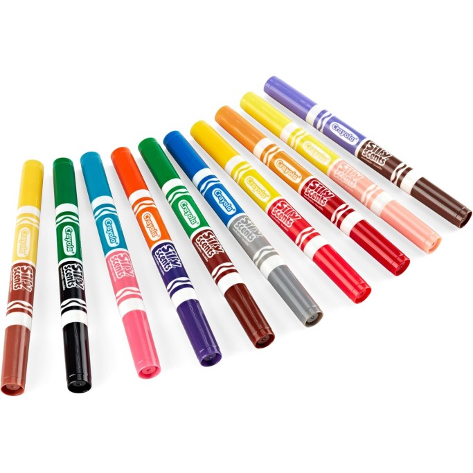 Crayola Silly Scents, Pennarelli Profumati Lavabili Doppia Punta Maxi