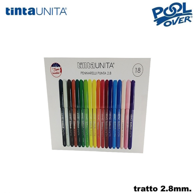 PENNARELLI TINTA UNITA PUNTA 2.8 18PZ
