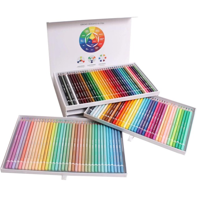 Tinta Unita Cassettiera 3 piani 108 pastelli