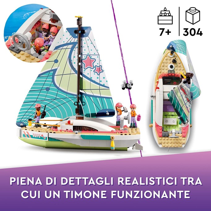 LEGO 41716 Friends L’Avventura in Barca a Vela di Stephanie