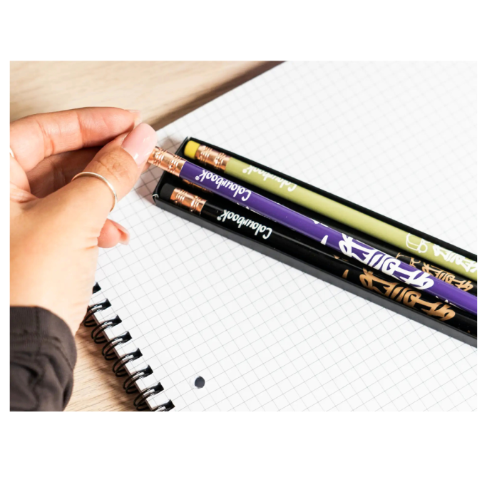 Colourbook  Set 4 Matite HB Geolier, Gomma in Tinta