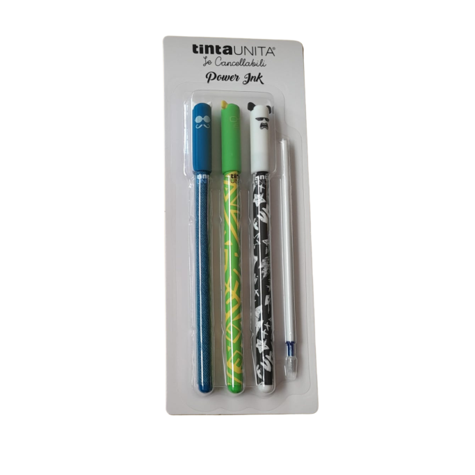 Tinta Unita Kit 3 Penne Cancellabili Blu+ Refil Blu Fashion