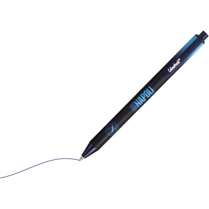 Colourbook, Set 3 Penne Napoli, Penna a Sfera 0,7mm, Inchiostro Blu