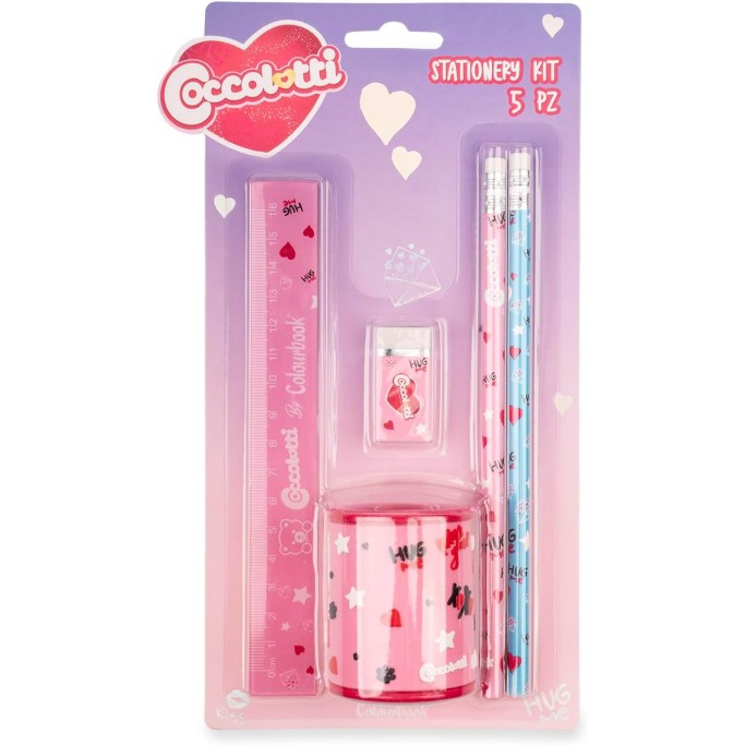 Colourbook Kit Stationery Coccolotti 5 Pezzi, Set Cancelleria, Official Licensee