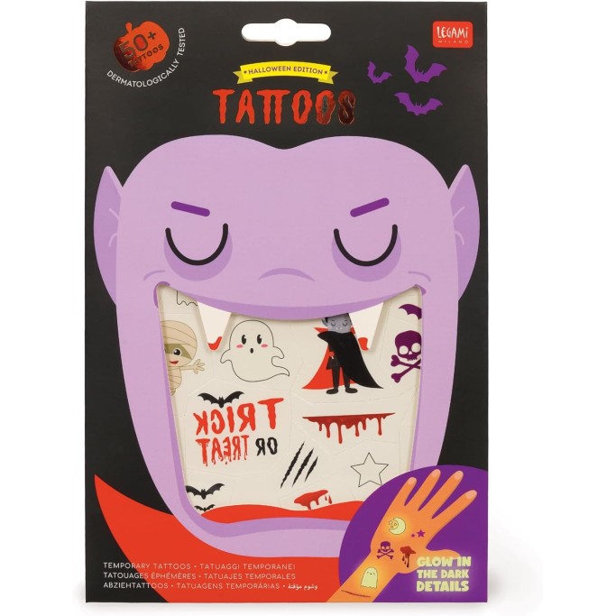 Legami, Halloween Tatuaggi Temporanei per Bambini
