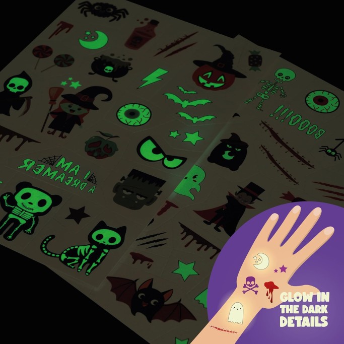 Legami, Halloween Tatuaggi Temporanei per Bambini