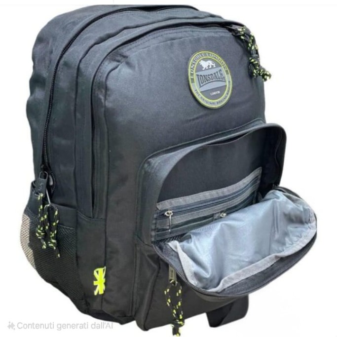 Zaino & Astuccio Ovale Lonsdale Jobber Black, Nero