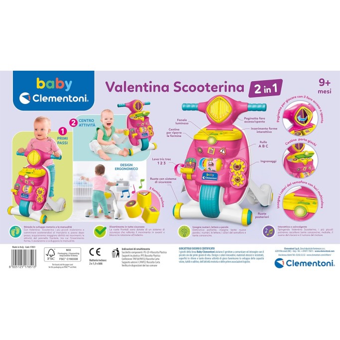 Baby Clementoni Valentina Scooterina 2 in 1