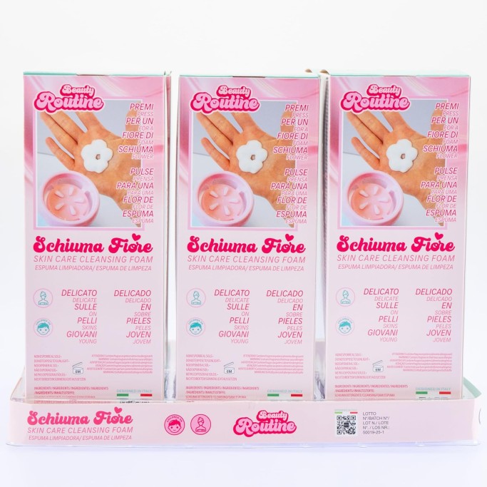 Beauty Routine Schiuma Fiore Skincare Cleansing Foam