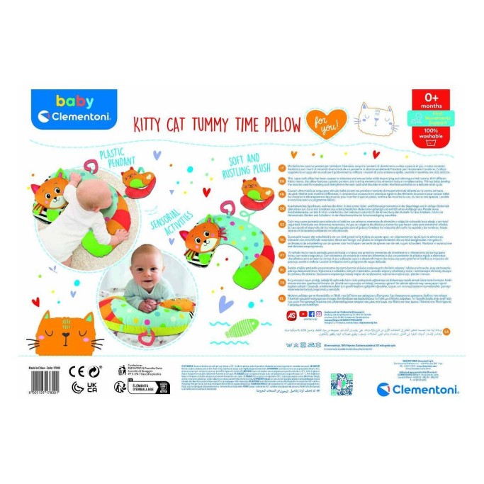 Baby clementoni kitty cat pillow