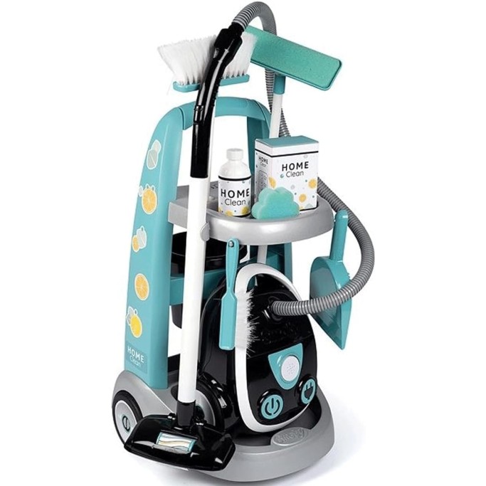 Smoby Carrello di pulizia con aspirapolvere e accessori