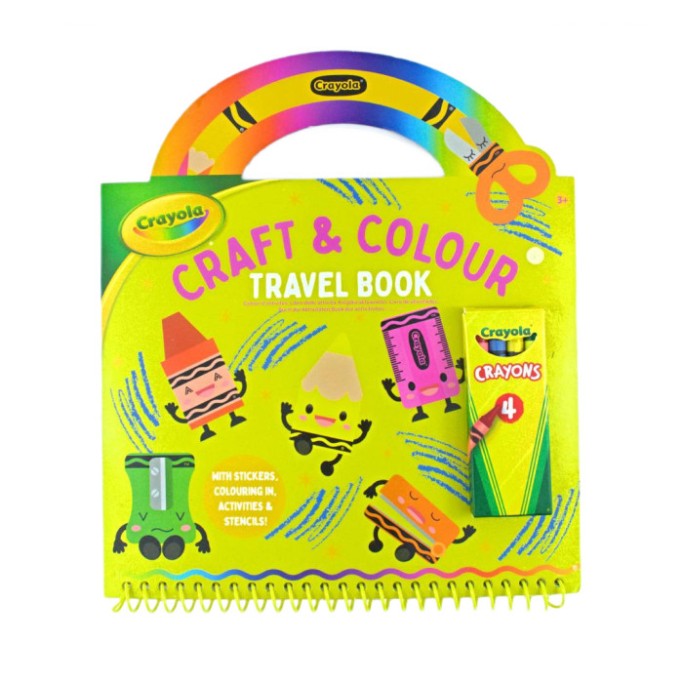 CRAYOLA VALIGETTA TRAVEL BOOK CON ALBUM ATTIVITÀ CREATIVE