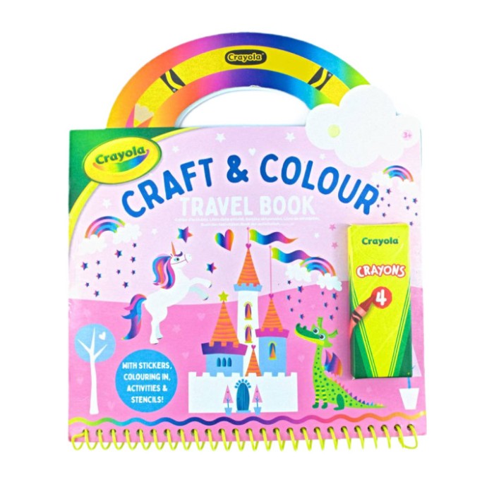 CRAYOLA VALIGETTA TRAVEL BOOK CON ALBUM ATTIVITÀ CREATIVE