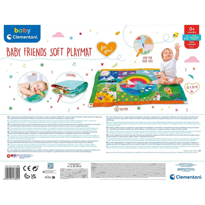Baby Friends Soft Playmat Neonato per Favorire Gattonamento