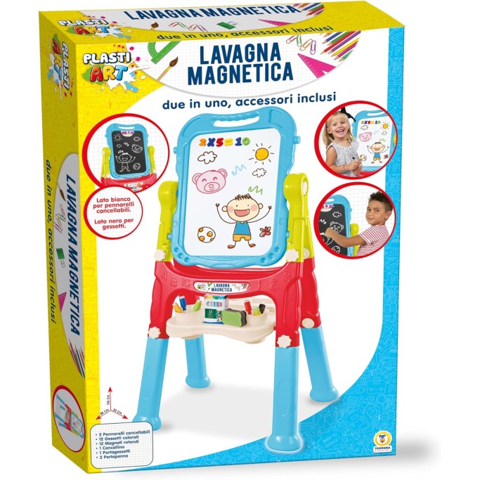 PLASTIART LAVAGNA MAGNETICA DOUBLEFACE LETTERE E NUMERI
