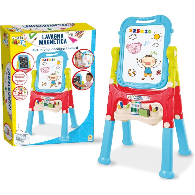 PLASTIART LAVAGNA MAGNETICA DOUBLEFACE LETTERE E NUMERI