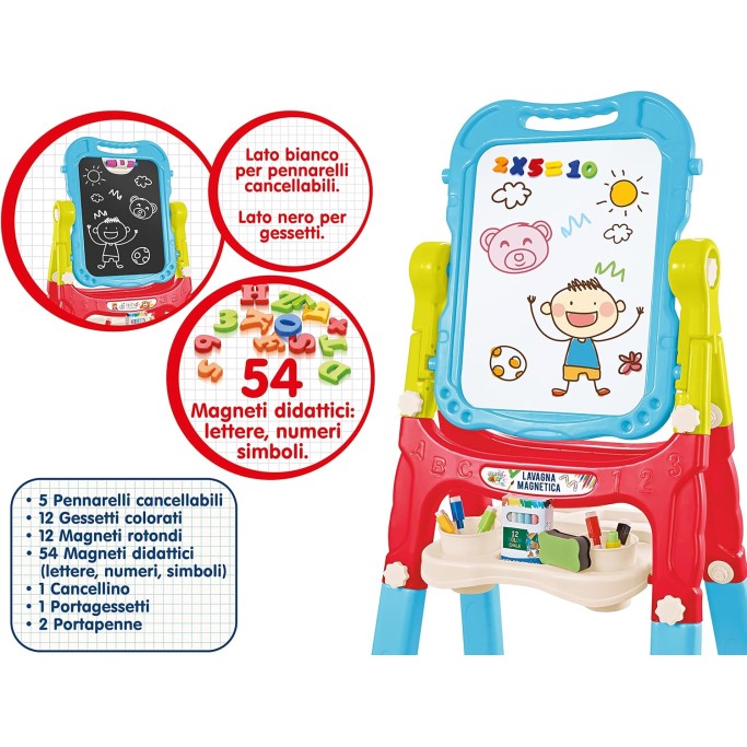 PLASTIART LAVAGNA MAGNETICA DOUBLEFACE LETTERE E NUMERI