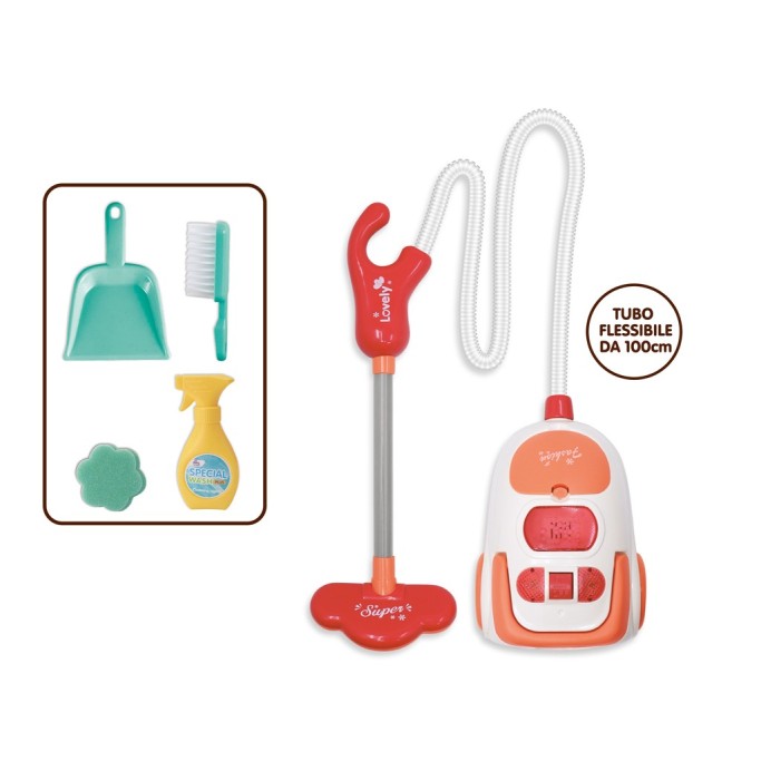 Set pulizia con funzioni reali con tubo flessibile cm.100