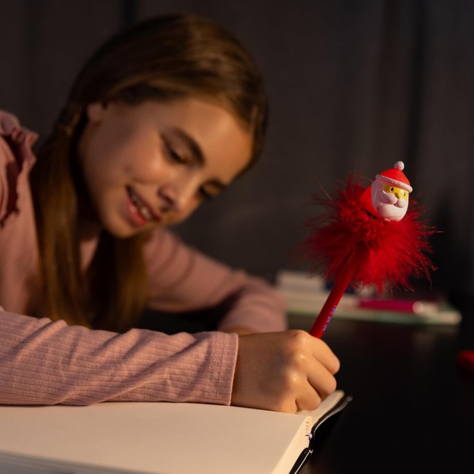 Legami Natale, Penna a Sfera con Babbo Natale luminoso