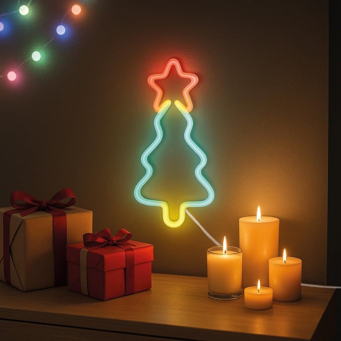 Legami Natale, Insegna Luminosa Led a Effetto Neon, Albero di Natale