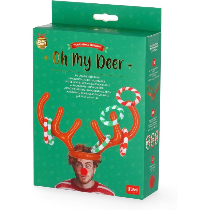 Legami Natale, Lancio degli Anelli Gonfiabile Oh My Deer