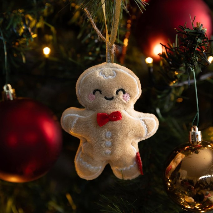 Legami Natale, Decorazione Natalizia in Peluche Oh-Oh-Ornaments, Tema Gingerbread