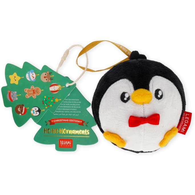 Legami Natale, Decorazione Natalizia in Peluche Oh-Oh-Ornaments, Tema Pinguino
