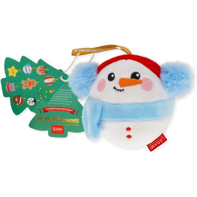 Legami Natale,  Decorazione Natalizia in Peluche Oh-Oh-Ornaments, Tema Snowman