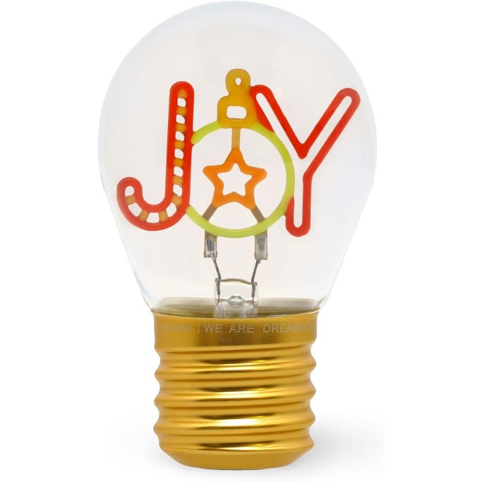 Legami Natale, Lampada da Tavolo a forma di Lampadina Tema Joy