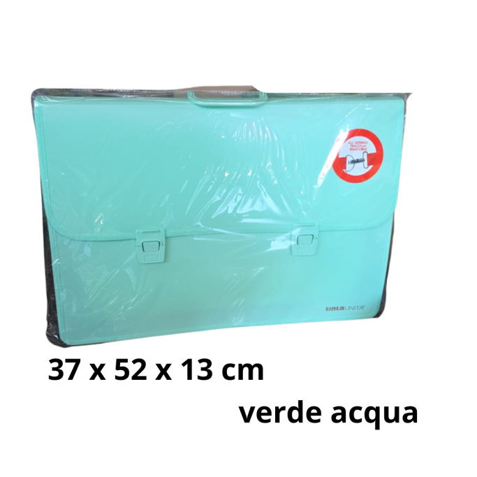 Tinta Unita Valigetta Soft in PPL Tessuto 37x52cm con tracolla
