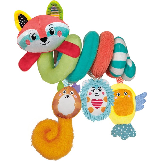 Happy Animals-Spirale, Giocattolo Morbido da Appendere